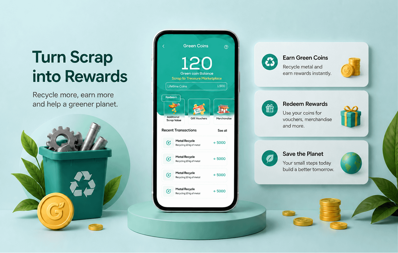 Epicircle recycling app screens built by AY Technologies, an example of recycling app development for the Indian market